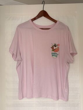 Old Navy Light Pink Crewneck Graphic Tee
